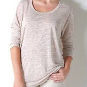 🌟 Joie Linen Luxe Ashlee Slub Oatmeal Tee 🌟